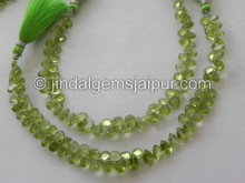 Peridot Cut Pear Beads
